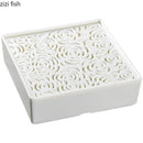 Axya Square Melamine Sushi Plate Hollow Out Design for Restaurant Tableware