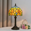Axyaa Sunflower Stained Glass Table Lamp - Aesthetic Bedroom Living Room Decor