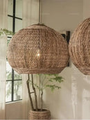 Axyaa Handmade Rattan Lantern Pendant Lights for Wabi-sabi Restaurant and Zen Dining