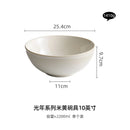 Axyaa Large Ceramic Soup Noodle Bowl - Beige Boiled Sauerkraut Fish Dish