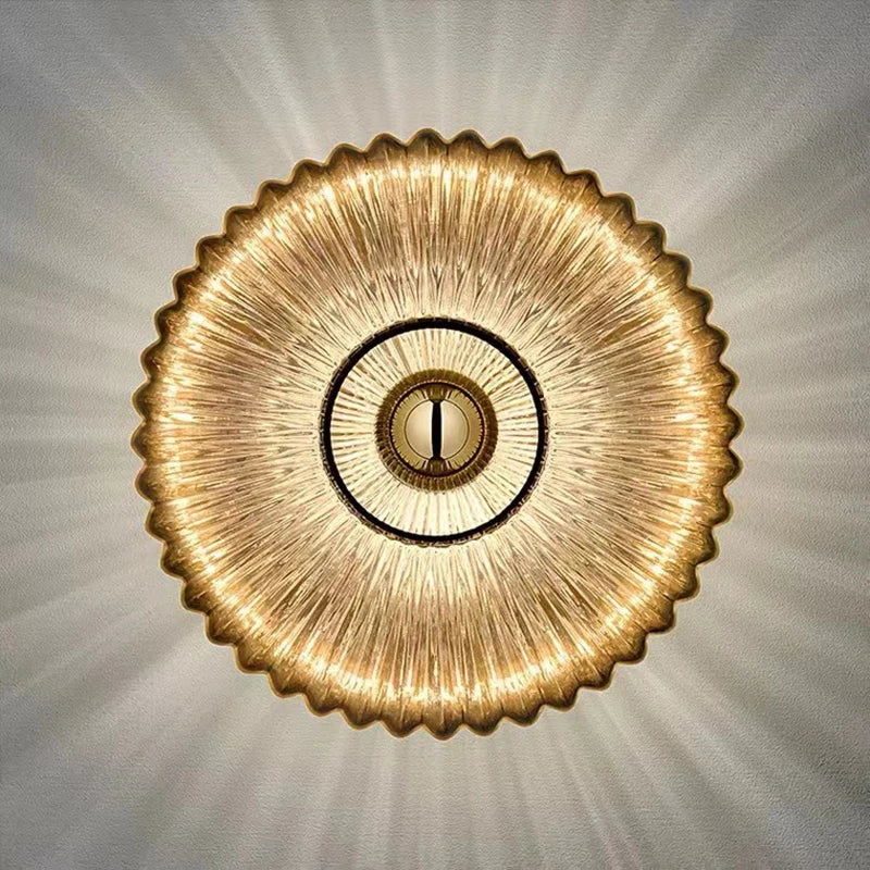 Axyaa Smoke Gray Amber White Glass Wall Lamps for Modern Living Room Lighting