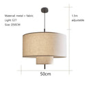 Axyaa Nordic Minimalist Fabric Chandelier Pendant Lamp for Living Room Dining Bar