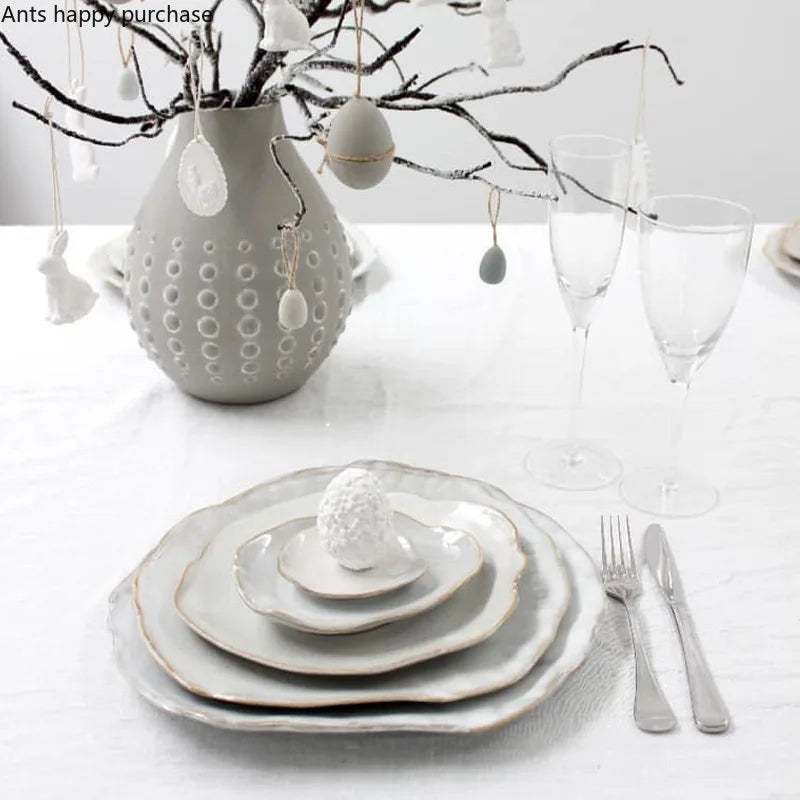 Axya Ceramic Dinnerware Set: Plates, Bowls, and Dishes for Western and Asian Cuisine