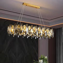 Axyaa Crystal Chandelier Pendant Light for Living Room Dining Room Ceiling Lighting