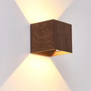 Axyaa LED Walnut Wall Light for Living Room, Bedroom, or Corridor