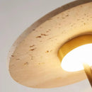 Axyaa Natural Stone Wall Light Dark Wood 3000K - Hotel Bedroom Parlor Sconce