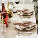 Axyaa Braided Placemats Set of 6: Handwoven Table Decor Mats, 35x50cm