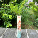 Axyaa Boho Resin Face Vase: Hand-painted Table Ornament for Creative Flower Arrangements