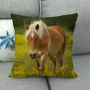 Axyaa Horse Print Cushion Covers: Animal Pillow Cases for Home Decoration