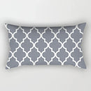 Axyaa Geometric Grey White Square Pillowcase for Home Decor and Living Room