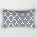 Axyaa Nordic Grey White Geometric Square Pillowcase for Home Decor