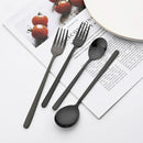 Axyaa Black & Gold Stainless Steel Cutlery Set - 20 Pieces