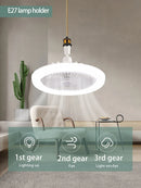 Axyaa Ceiling Fan Light with Remote, E27 Control, Silent Operation