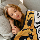 Axyaa Cats Love You Fleece Throw Blanket - Soft & Cozy for Cuddling with Your Feline.