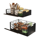 Axyaa Slide-Out Sink Storage Rack - Kitchen Organizer Tray for Bowls, Dishes, and Seasoning