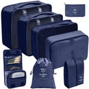 Axyaa 8-Piece Solid Color Travel Packing Cubes Set for Organizing Clothes and Toiletries