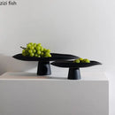 Axya Ceramic Fruit Plate High Leg Snack Tray Dessert Cake Display Tray
