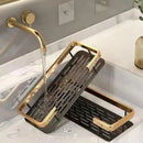 Axyaa Bathroom Corner Towel Rack Shelf with Shower Shampoo Storage