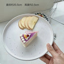 Axyaa Ceramic Steak Plate Set for Western Dishes, Breakfast, and Desserts