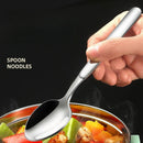 Axyaa Long Handle Stainless Steel Pointed Spoon for Home and Hotel Tableware
