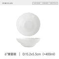 Axyaa Ceramic Dessert Bowl Sugar Water Premium Set Petal Underglaze Color Straw Hat