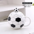 Axyaa Football Ceramic Mug with Lid Spoon | Home Decor Drinkware Gift