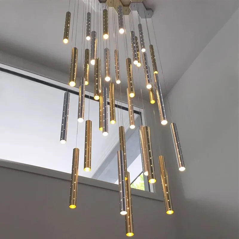 Luxury LED Chandelier by Axyaa: Elegant Lighting for Home, Hotel, or Restaurant