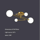 Axyaa Amber Glass LED Ceiling Chandelier: Modern Home Lighting Fixtures
