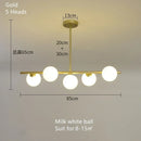 Axyaa Modern Chandelier LED Suspension Lamp for Kitchen Island Table Living Room Bedroom