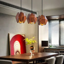 Axya Log Style Wood Chandelier for Dining Room and Kitchen Island