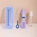 Axyaa Silicone Bottle Cleaning Set with Nipple Brush, Drip Rack & Travel Case