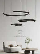 Axyaa Modern Ring LED Chandelier for Living Dining Room Pendant Light