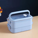Axyaa Wheat Straw Microwave Lunch Box for Kids - Portable Bento Container