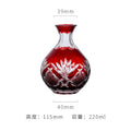 Axyaa Edo Kiriko Sake Set: Carved Glass Cup and Decanter, Luxury Sakeware