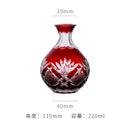Axyaa Edo Kiriko Sake Set: Carved Glass Cup and Decanter, Luxury Sakeware