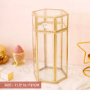 Axyaa Glass Makeup Brush Holder & Organizer: Cosmetic Desk Container for Lipstick, Eyebrow Pencil