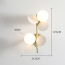 Axyaa Nordic Glass Ball Wall Sconce: Elegant G9 Light for Living Room & Bedroom