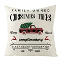 Axyaa Christmas Linen Square Pillow Case 45X45CM