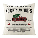 Axyaa Christmas Linen Square Pillow Case 45X45CM