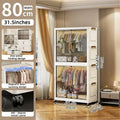 Axyaa Transparent Foldable Wardrobe - Large Capacity Bedroom Organizer