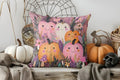 Axyaa Cute Ghosts Holding Hands Halloween Pillow Cover for Sofa Bedroom Car