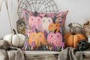 Axyaa Cute Ghosts Holding Hands Halloween Pillow Cover for Sofa Bedroom Car