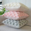 Axyaa Sweet Jacquard Plaid Rabbit Pillow Cover for Home Decor