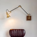 Axyaa Industrial Style Copper Wall Lamp with 360° Adjustable Arm for Bedroom and Restaurant