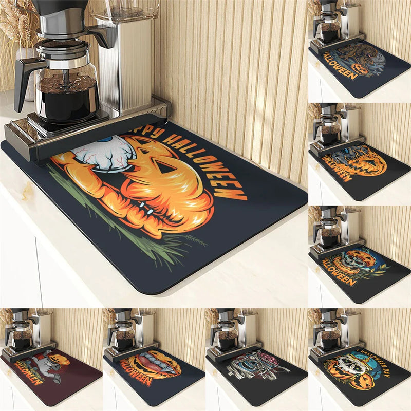 Axyaa Halloween Style Silicone Kitchen Mat