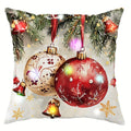 Axyaa LED Santa Snowman Bird Pattern Pillowcase for Christmas Home Decoration