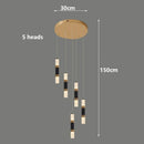 Axyaa Nordic Stair Chandelier Pendant Lights Living Dining Room Ceiling Light Indoor Lighting