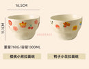 Axyaa Kids' Ceramic Noodle Soup Bowl Large Cute Cartoon Rice Household Bowl
