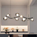Axyaa Glass Globe LED Pendant Chandelier for Dining Room, Foyer & Art Decor