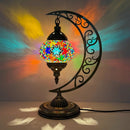 Axyaa Vintage Art Deco Mosaic Glass Table Lamp